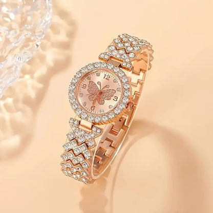 Elegant Butterfly Quartz Watch & Ladies Jewelry Set | Delivery: 2 to 6 business days | Limited stocks available | Hurry before Sold Out