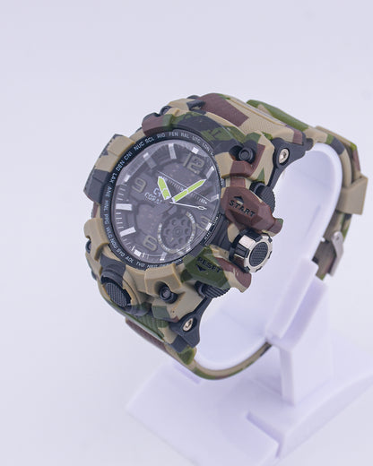 Coral Premium Fashion Military Sports Watch For Men | Silicone Rubber Strap (1042)-KYAMSTORE