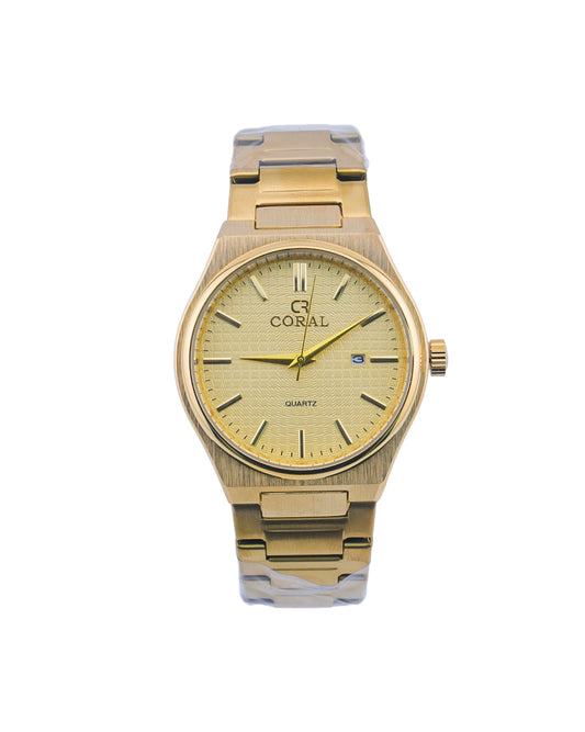 Coral Premium Quality Swiss Quartz Watch For Men | Stainless Steel Strap (9169)-KYAMSTORE