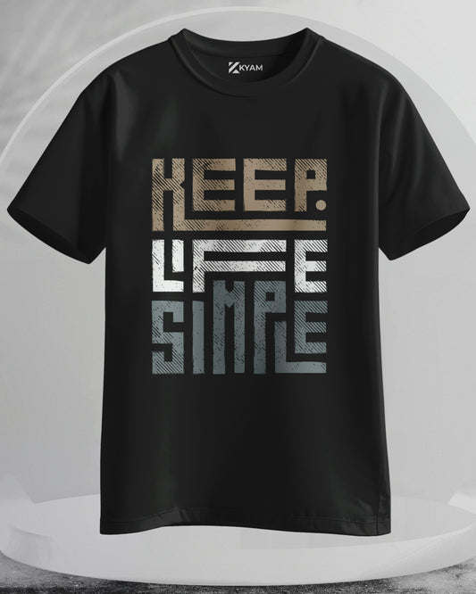 Keep Life Simple - Men Stylish Printed T-Shirts – (Regular)