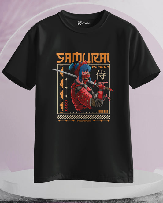 Samurai Warrior - Women Stylish Printed T-Shirts – (Regular)