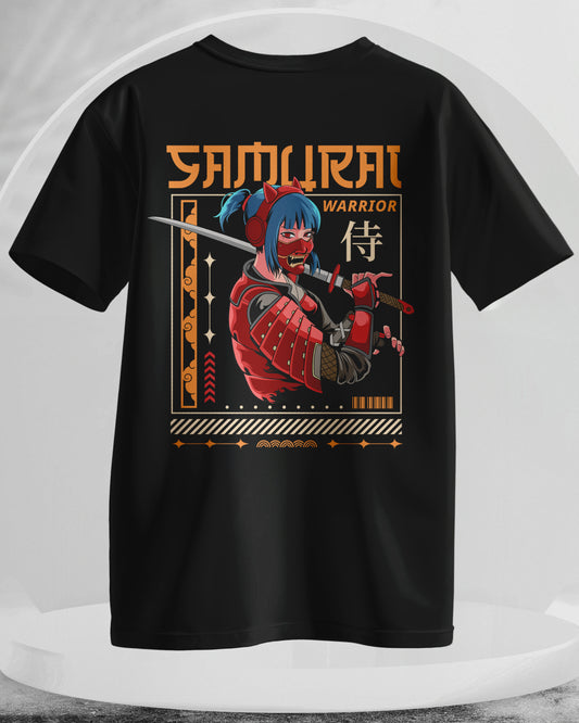 Samurai - Men Stylish Back Printed T-Shirts – (Regular)