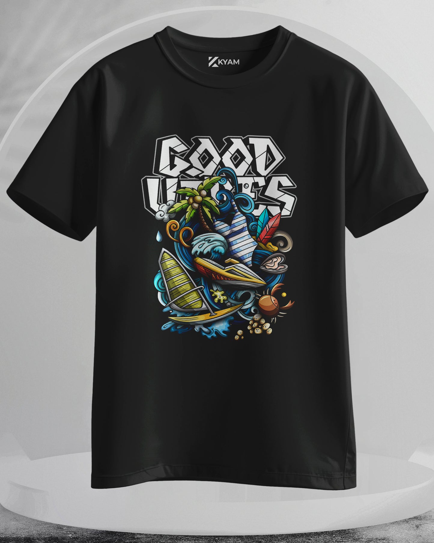 Good Vibes - Men Stylish Printed T-Shirts – (Regular)