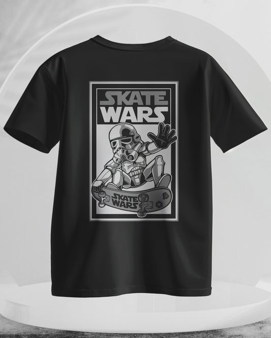 Skate Wars - Men Stylish Back Print Printed T-Shirts - (Oversized)