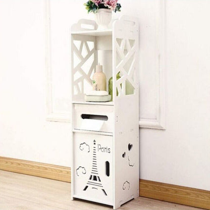 White Shelf Corner Cabinet-KYAMSTORE