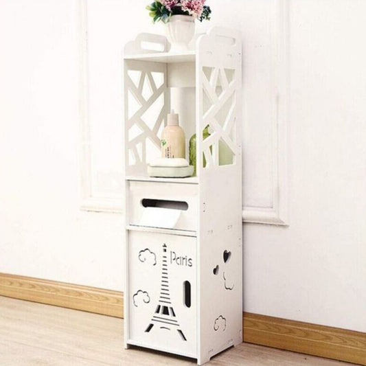 White Shelf Corner Cabinet-KYAMSTORE