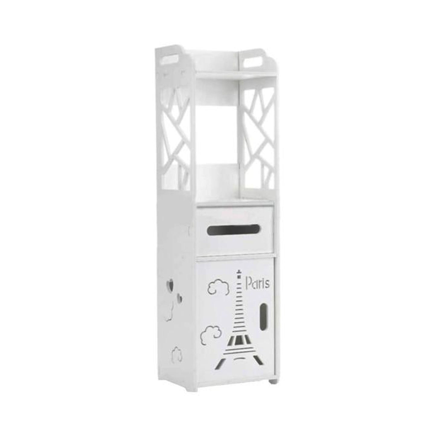White Shelf Corner Cabinet-KYAMSTORE