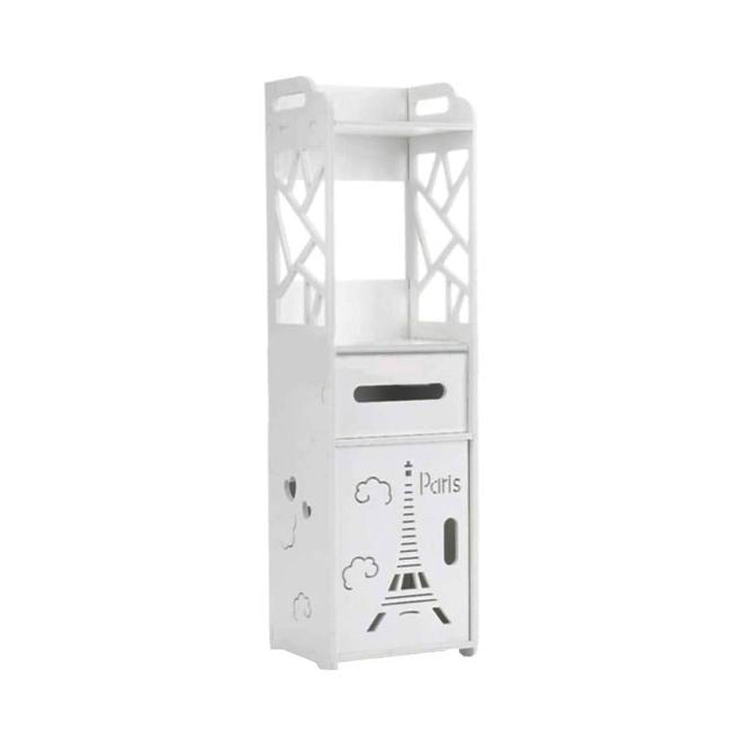 White Shelf Corner Cabinet-KYAMSTORE