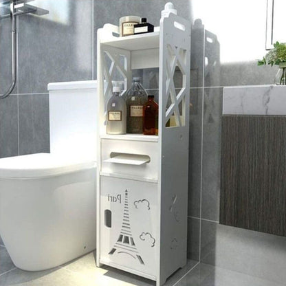White Shelf Corner Cabinet-KYAMSTORE