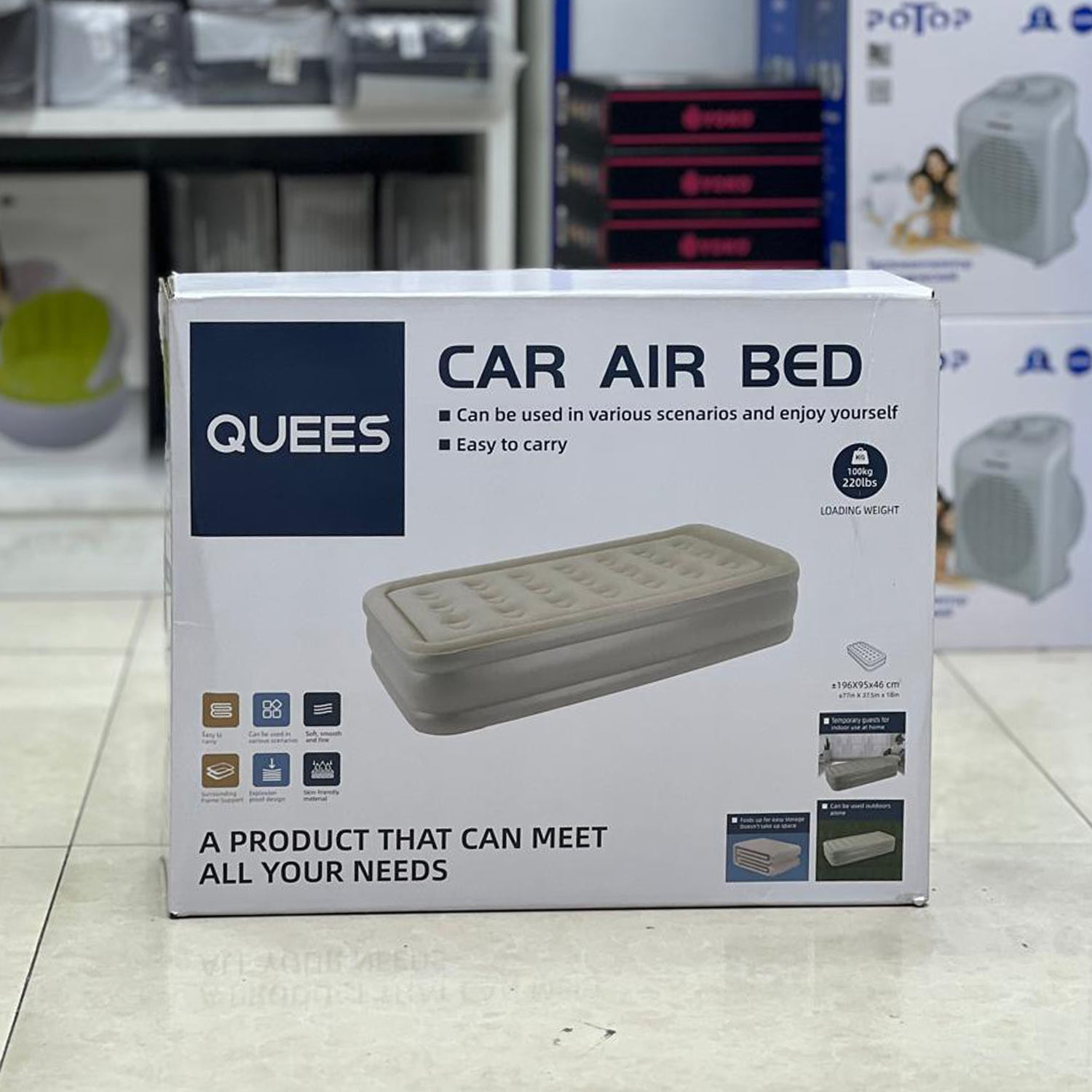 Inflatable Travel Mattress with Built-in Pump for Camping & Road Trips-KYAMSTORE