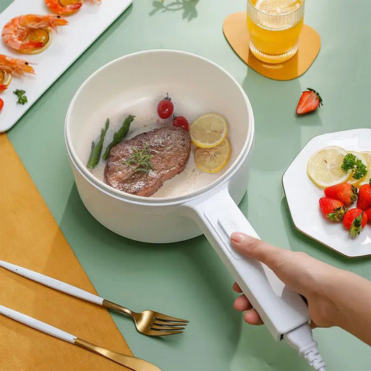 Electric Non-Stick Hot Pot Pan with Steamer-KYAMSTORE