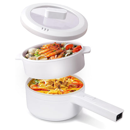 Electric Non-Stick Hot Pot Pan with Steamer-KYAMSTORE
