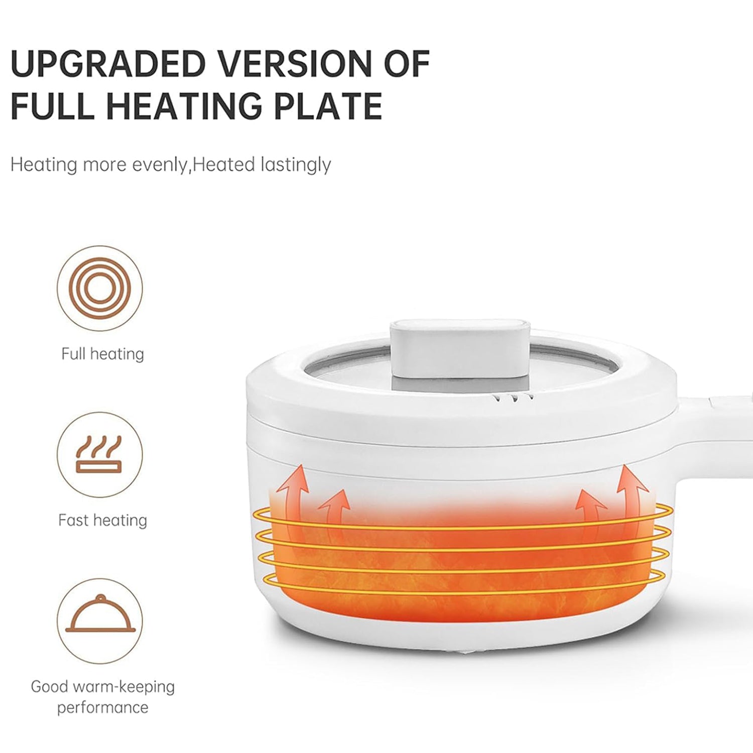 Electric Non-Stick Hot Pot Pan with Steamer-KYAMSTORE