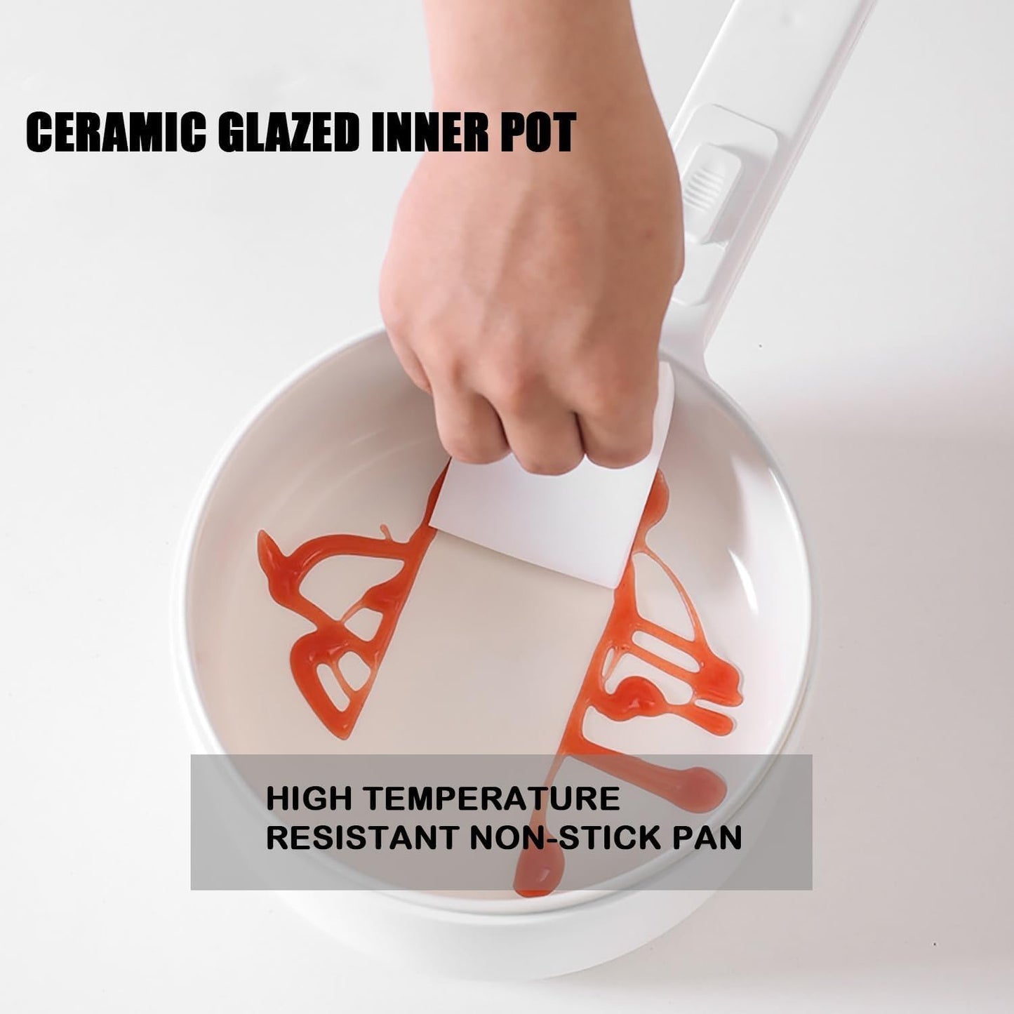 Electric Non-Stick Hot Pot Pan with Steamer-KYAMSTORE