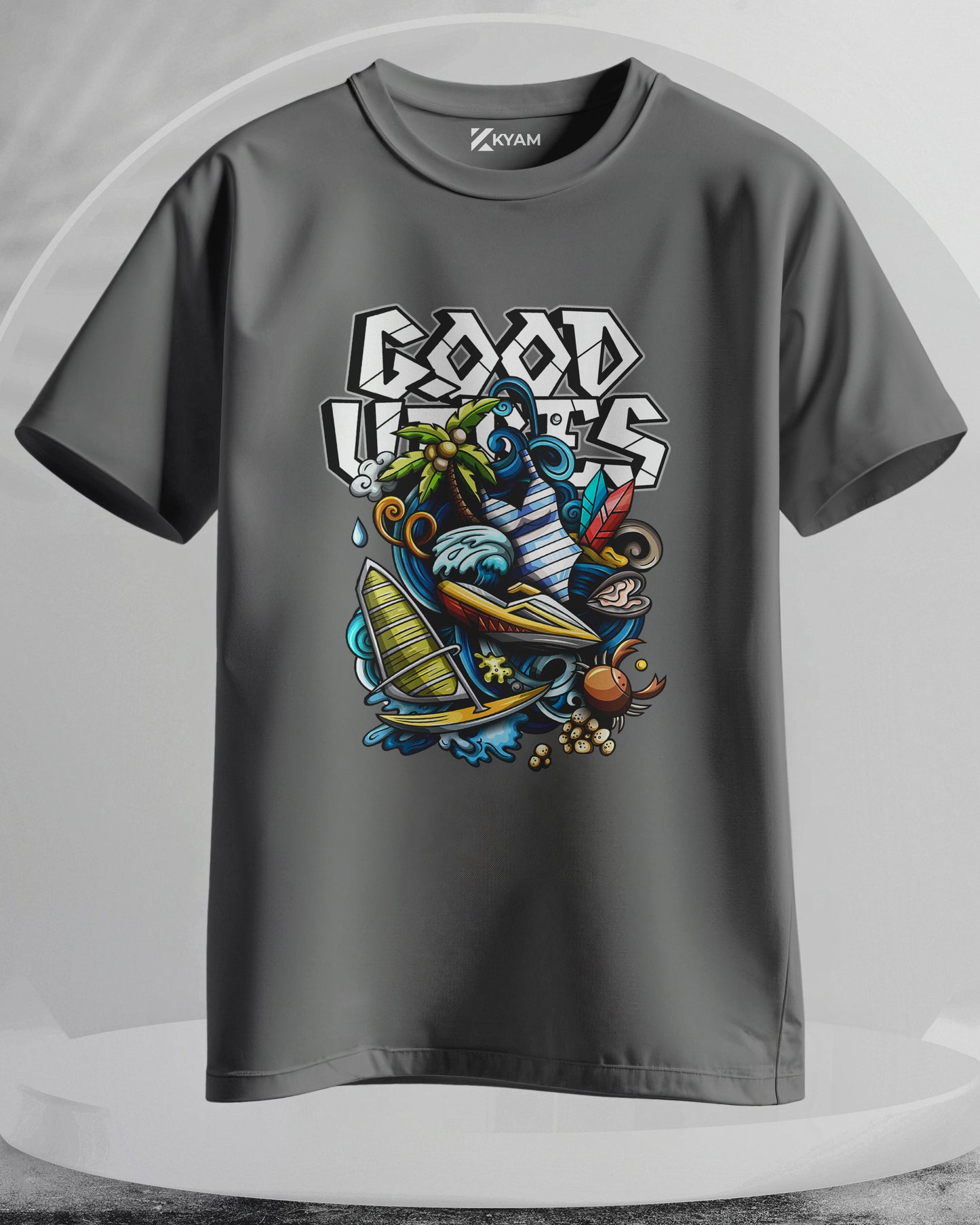 Good Vibes - Men Stylish Printed T-Shirts – (Regular)