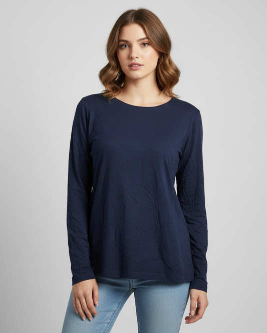 Ukay Find! Navy Blue Long-Sleeve Top