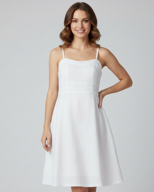 Ukay Find! Classic White Sundress