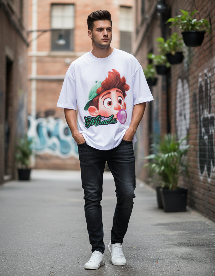 Stylish Custom Printed T-Shirt - (Oversized)