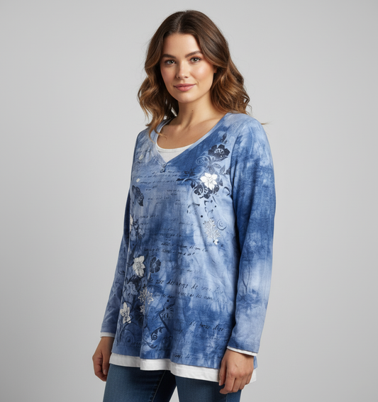 Ukay Find! Vintage Vibe Tie-Dye Blouse - Ladies