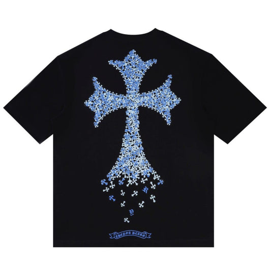 Unisex Oversize Chrome Hearts Printed Boxy Fit Thick Fabric T-Shirt - (Back Print)