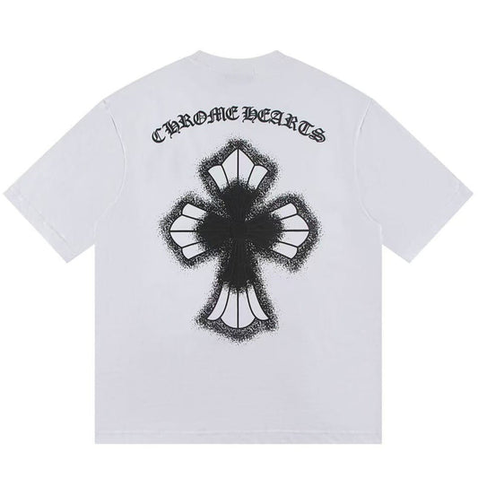 Unisex Oversize Chrome Hearts Printed Boxy Fit Thick Fabric T-Shirt - (Back Print)