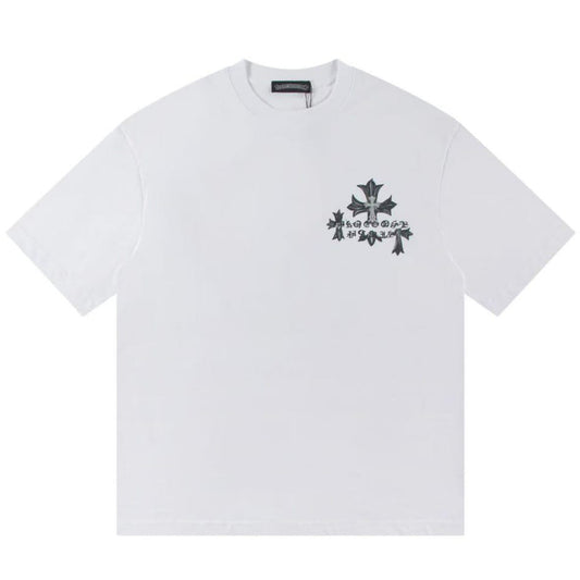 Unisex Oversize Chrome Hearts Printed Boxy Fit Thick Fabric T-Shirt - (Front Print)