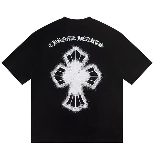 Unisex Oversize Chrome Hearts Printed Boxy Fit Thick Fabric T-Shirt - (Back Print)