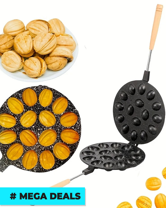 16-Cavity Non-Stick Baking Pan with Wooden Handles | Delivery: 7 to 10 business days | Limited stocks available