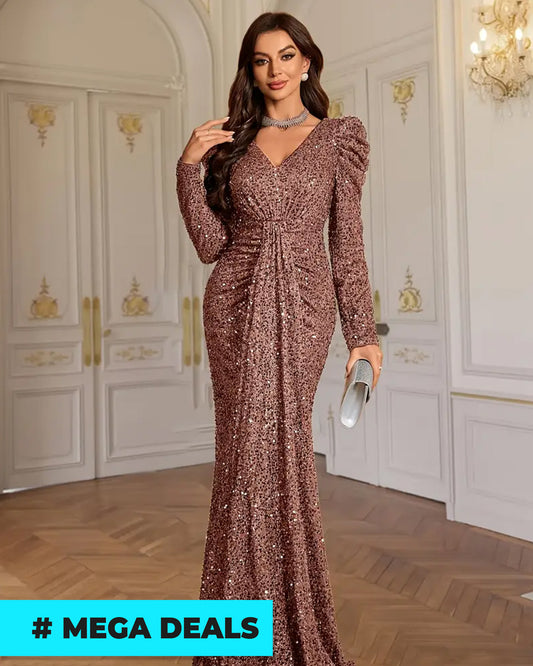 Elegant Women's Sequin Evening Gown | Delivery: 7 to 10 business days | Limited stocks available | Hurry before Sold Out
