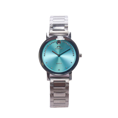 Arrow Women’s Analog Display | Silver Strap | with Light Blue Dial (5923)-KYAMSTORE