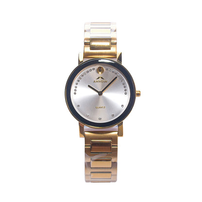 Arrow Women’s Analog Display | Gold Strap | with White Dial (5923)-KYAMSTORE