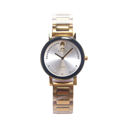Arrow Women’s Analog Display | Gold Strap | with White Dial (5923)-KYAMSTORE