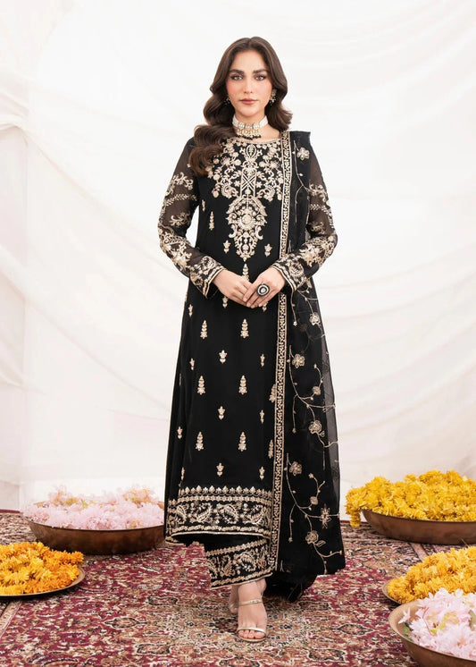 Pishwas in Black by Agha Jaan