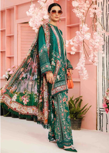 3 Piece Unstitched Embroidered Lawn Suit