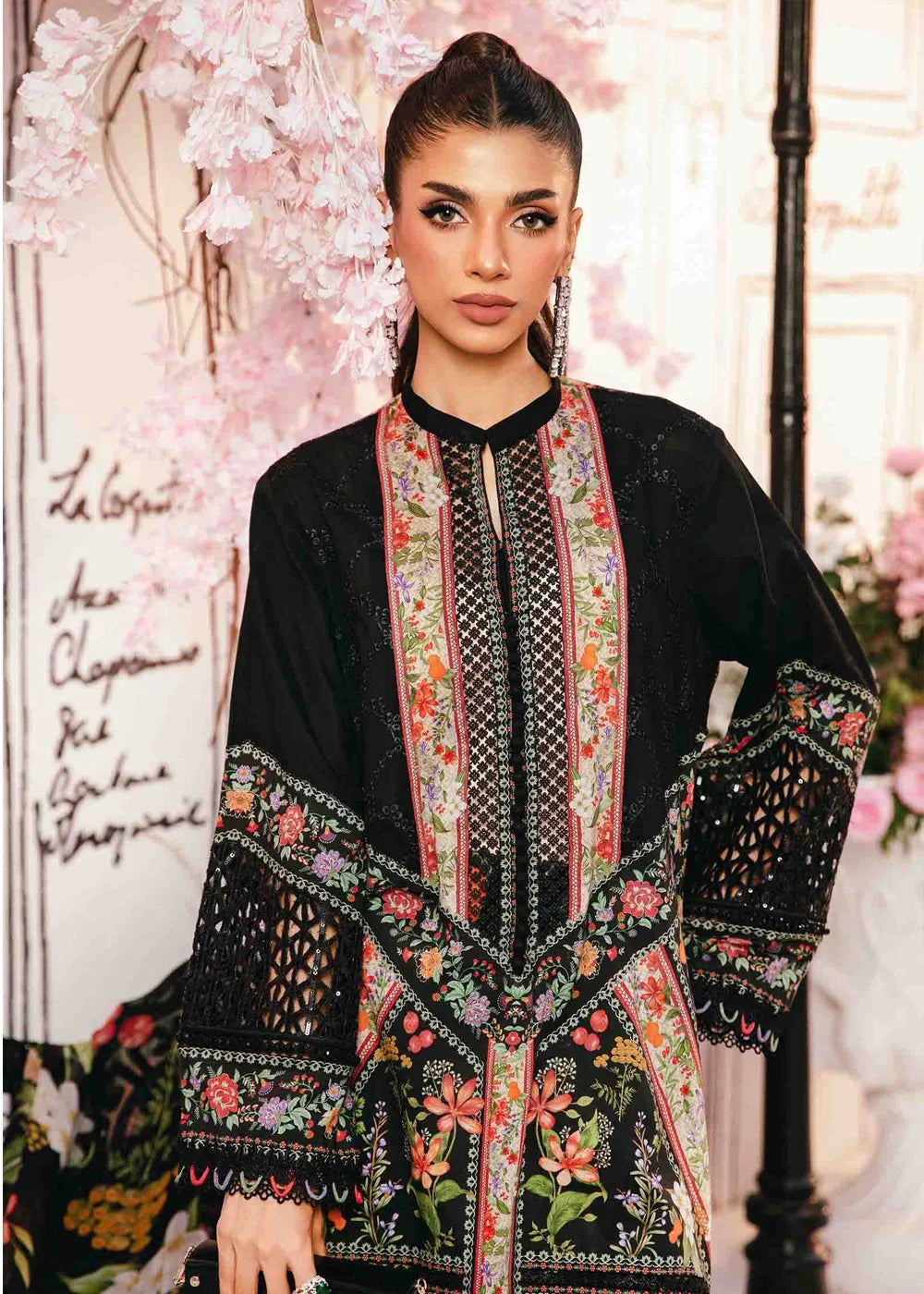 3 Piece Unstitched Embroidered Lawn Suit