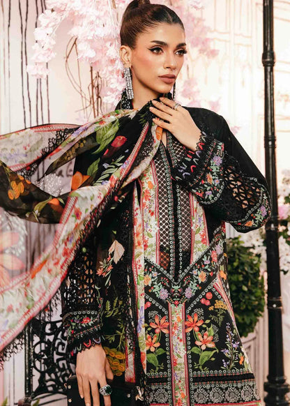 3 Piece Unstitched Embroidered Lawn Suit