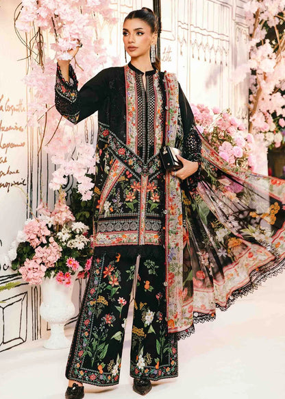 3 Piece Unstitched Embroidered Lawn Suit