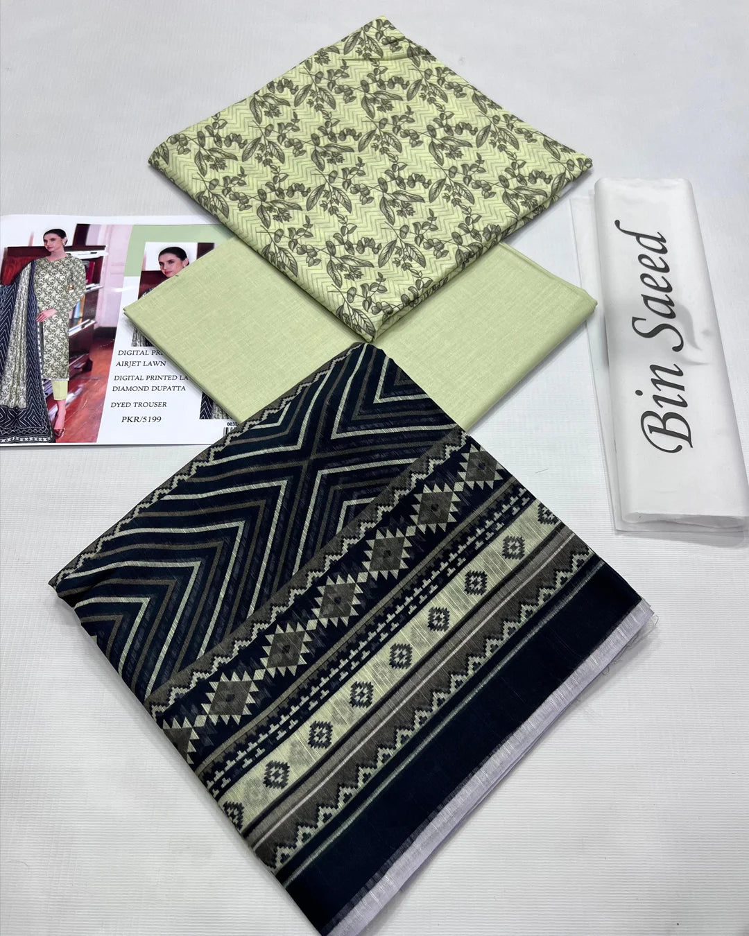 Bin Saeed AIRJET LAWN DIGITAL PRINT VOLUME 3Pc