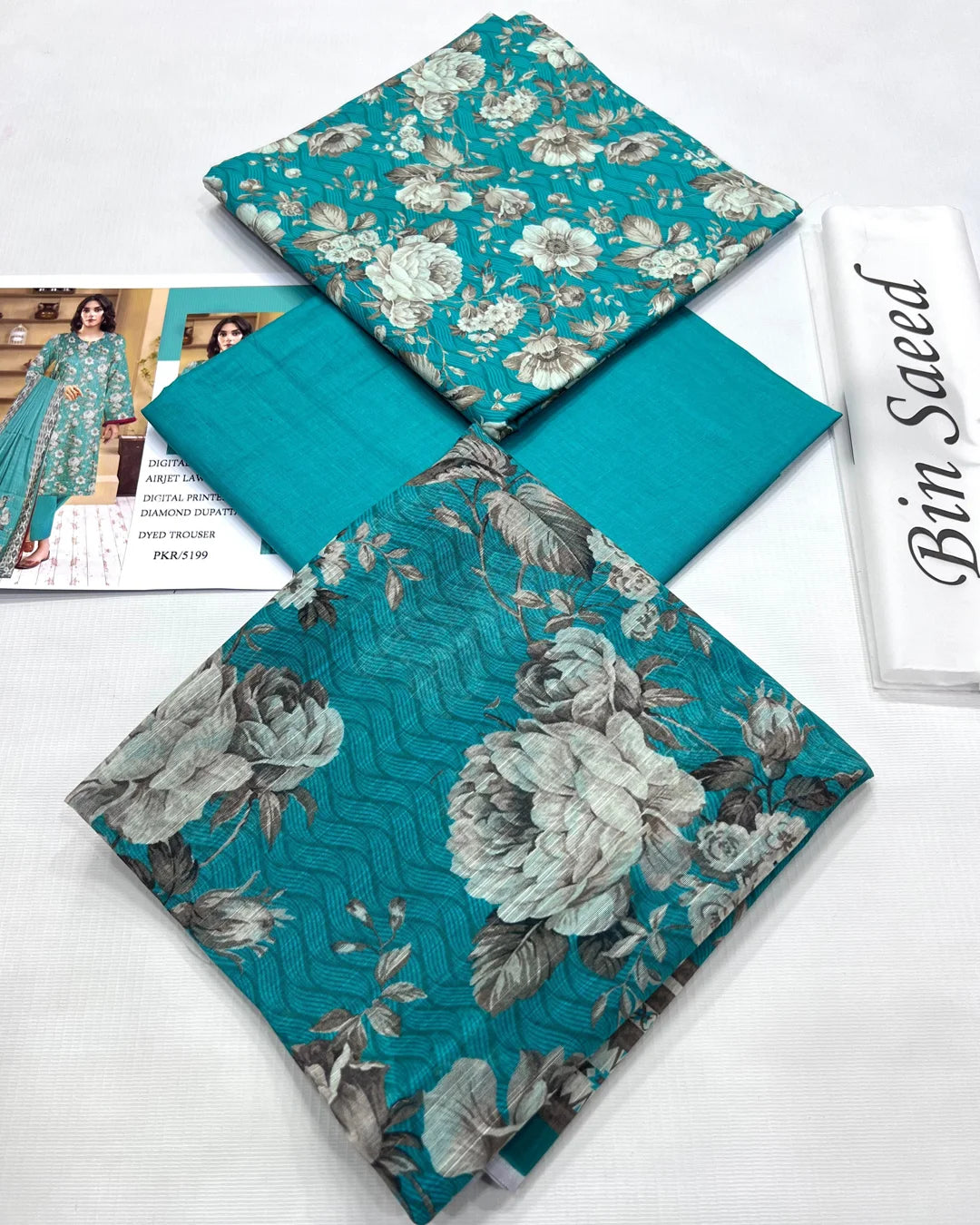 Bin Saeed AIRJET LAWN DIGITAL PRINT VOLUME 3Pc