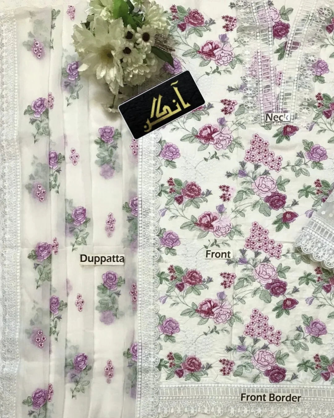 Embroidered Luxury Cotton Unstitched 3pc