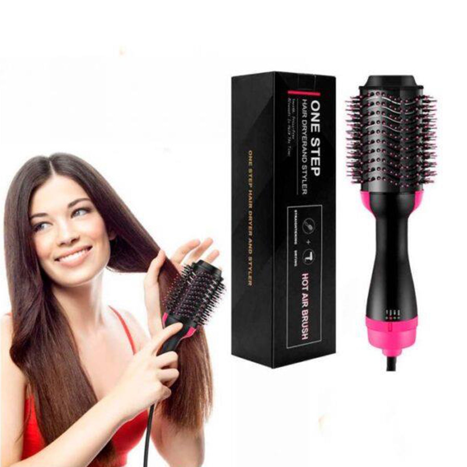 One Step Hair Dryer & Volumizer Brush - 3-in-1 Styling Tool-KYAMSTORE