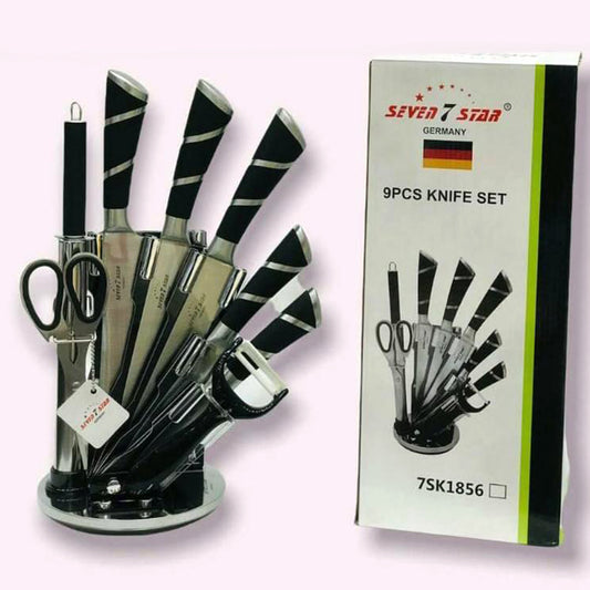 SEVEN STAR 9-Piece Stainless Steel Knife Set-KYAMSTORE