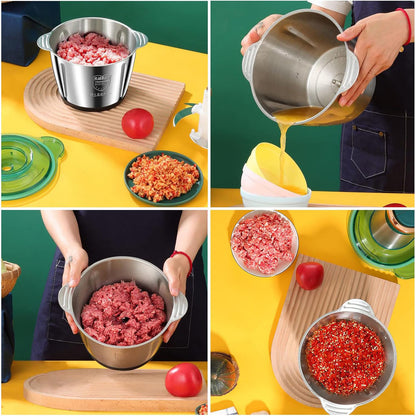 Kitchen Expert 3L Stainless Steel Food Chopper | Powerful 300W Food Processor-KYAMSTORE