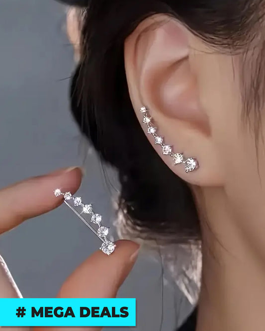 Chic Silvery Curved Stud Earrings | Delivery: 2 to 6 business days | Limited stocks available | Hurry before Sold Out