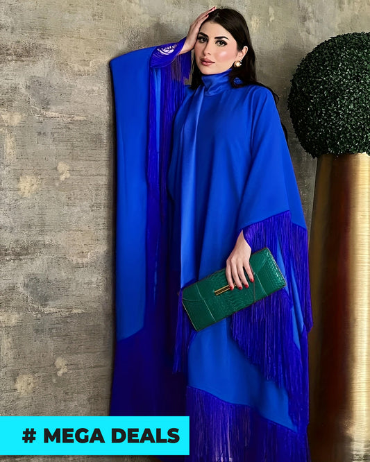 Elegant Muslim Batwing Tassel Kaftan Dress | Delivery: 7 to 10 business days | Limited stocks available | Hurry before Sold Out