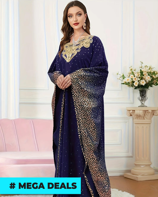 Middle East Fashion Elegant Hot Stamping Print | Delivery: 7 to 10 business days | Limited stocks available | Hurry before Sold Out