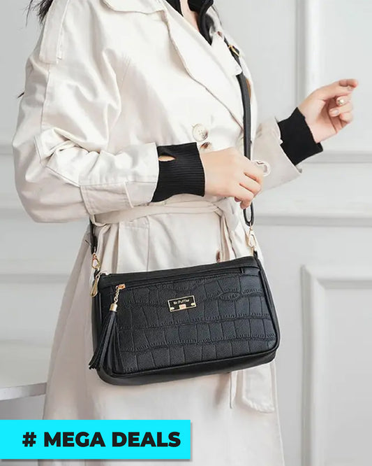 Women's Fashion Crocodile Pattern Faux Leather Shoulder Bag | Delivery: 7 to 10 business days | Limited stocks available | Hurry before Sold Out