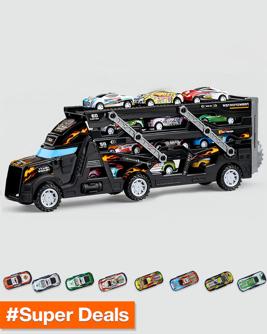 Transforming Truck Toy with Launcher Track | Delivery: 7 to 10 business days | Limited stocks available | Hurry before Sold Out