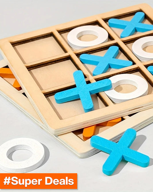 Wooden XO Well Shaped Chess For Children's Puzzle | Delivery: 7 to 10 business days | Limited stocks available | Hurry before Sold Out