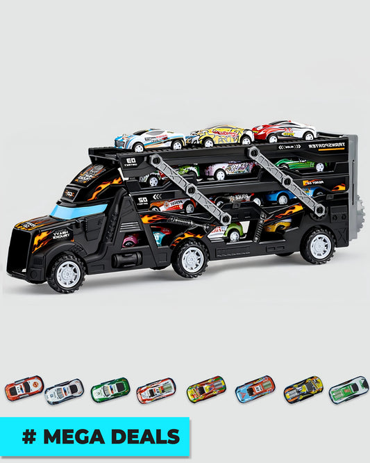 Transforming Truck Toy with Launcher Track | Delivery: 7 to 10 business days | Limited stocks available | Hurry before Sold Out